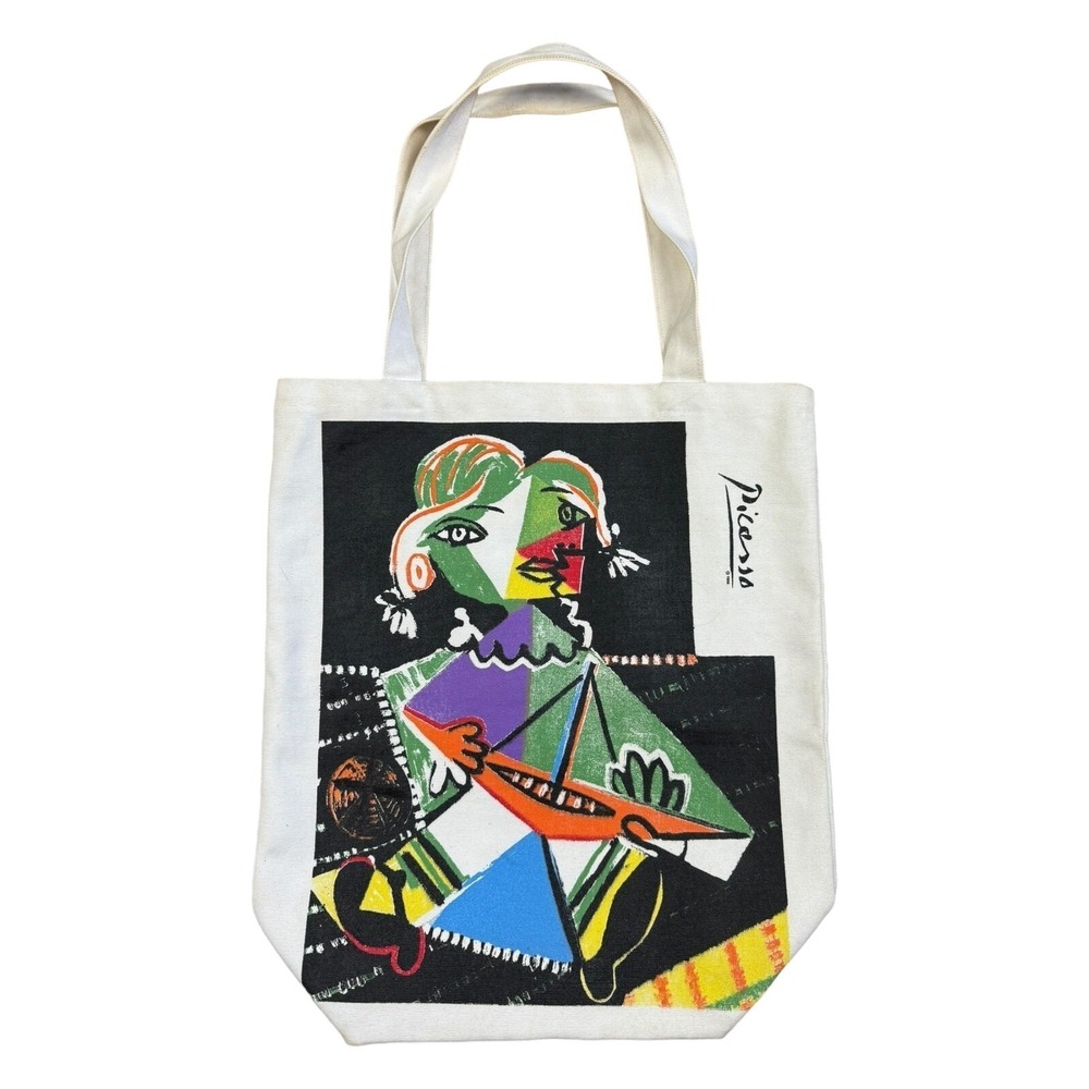 Picasso Tote Bag Cream Excellent Maya with Boat Abstract Art Rare